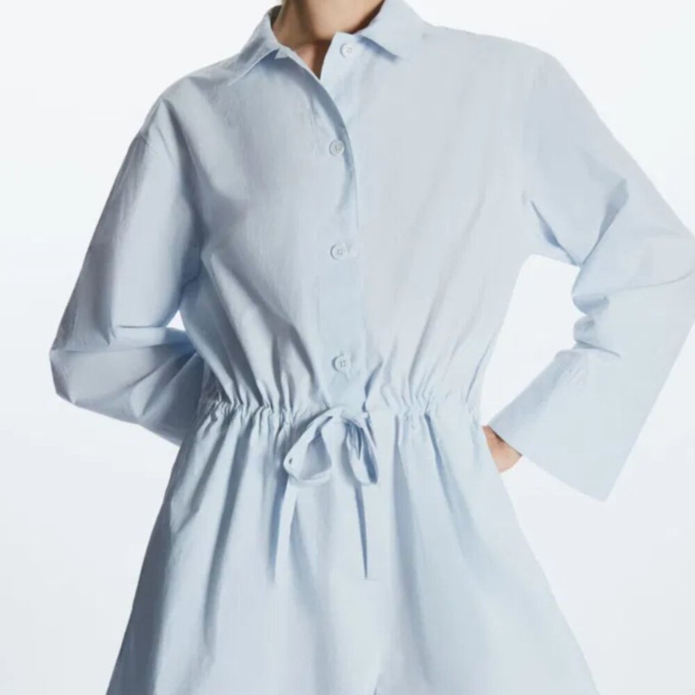 COS Women's Playsuit UK XS Blue 100% Cotton Romper
